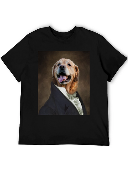 Dog Portrait T-Shirt - Canine Royalty Black Tee