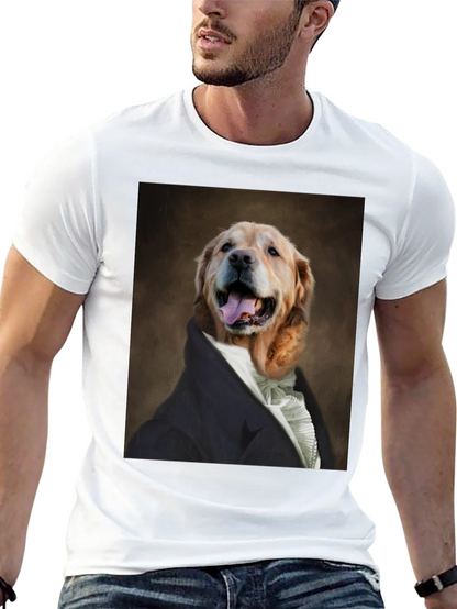 Dog Portrait T-Shirt - Canine Royalty Black Tee