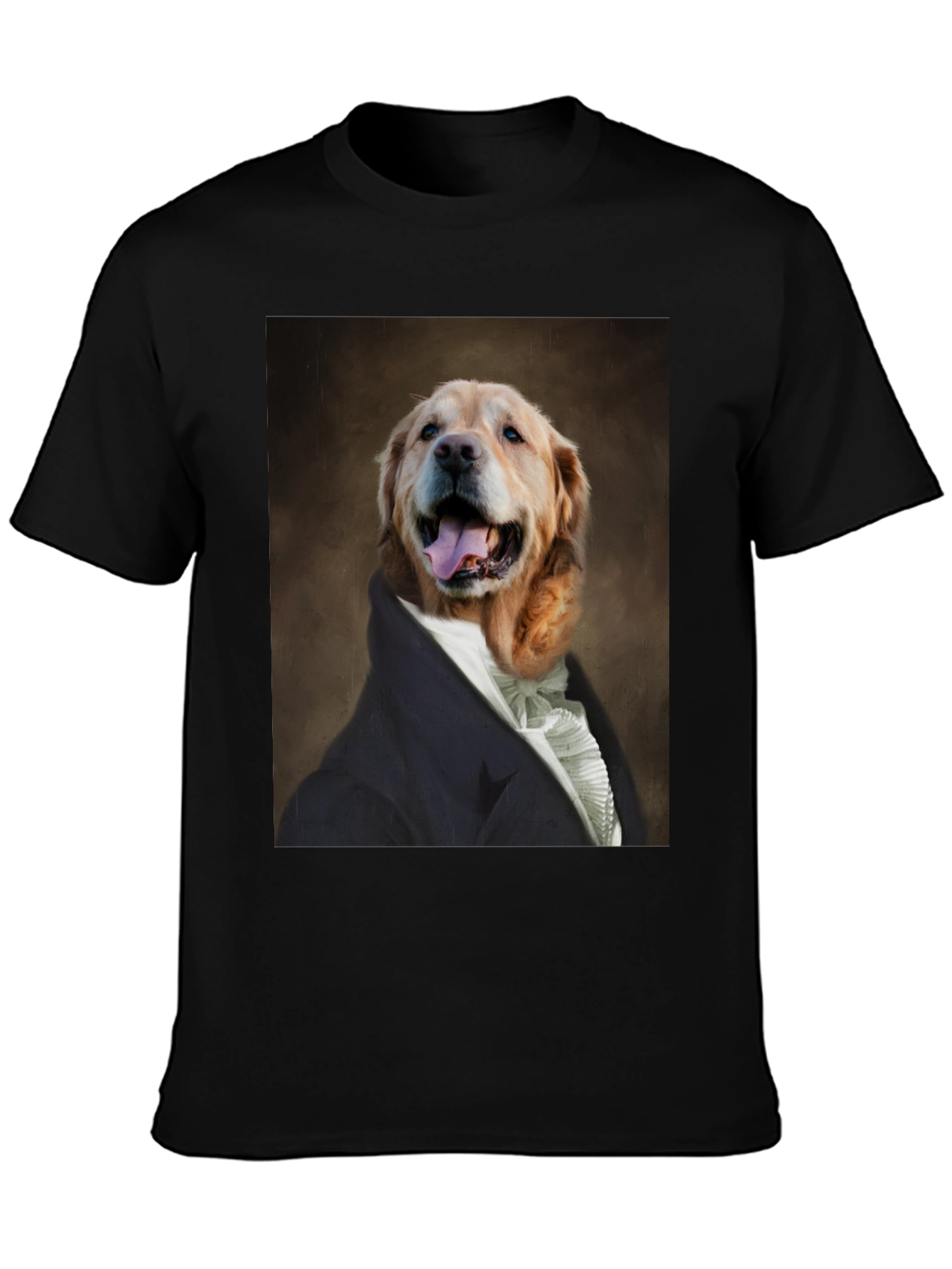 Dog Portrait T-Shirt - Canine Royalty Black Tee