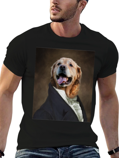 Dog Portrait T-Shirt - Canine Royalty Black Tee
