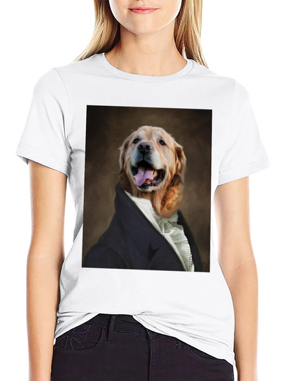 Dog Portrait T-Shirt - Canine Royalty Black Tee