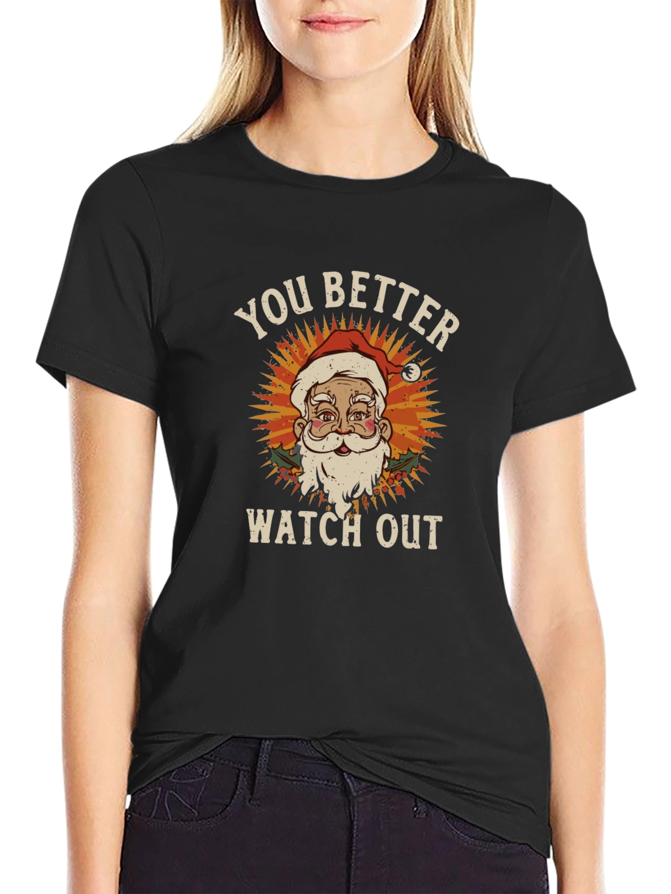 You Better Watch Out Santa Graphic Tee