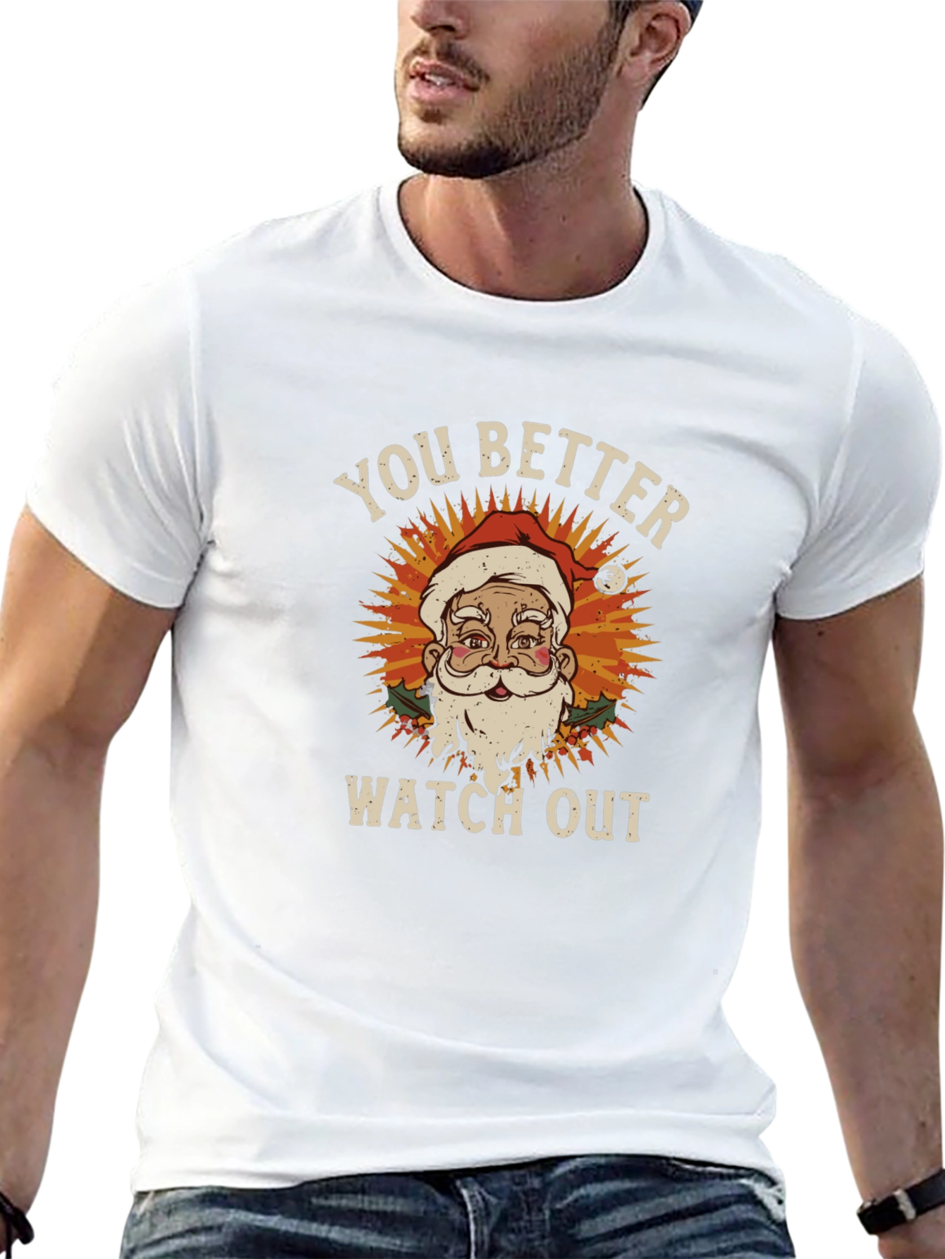 You Better Watch Out Santa Graphic Tee