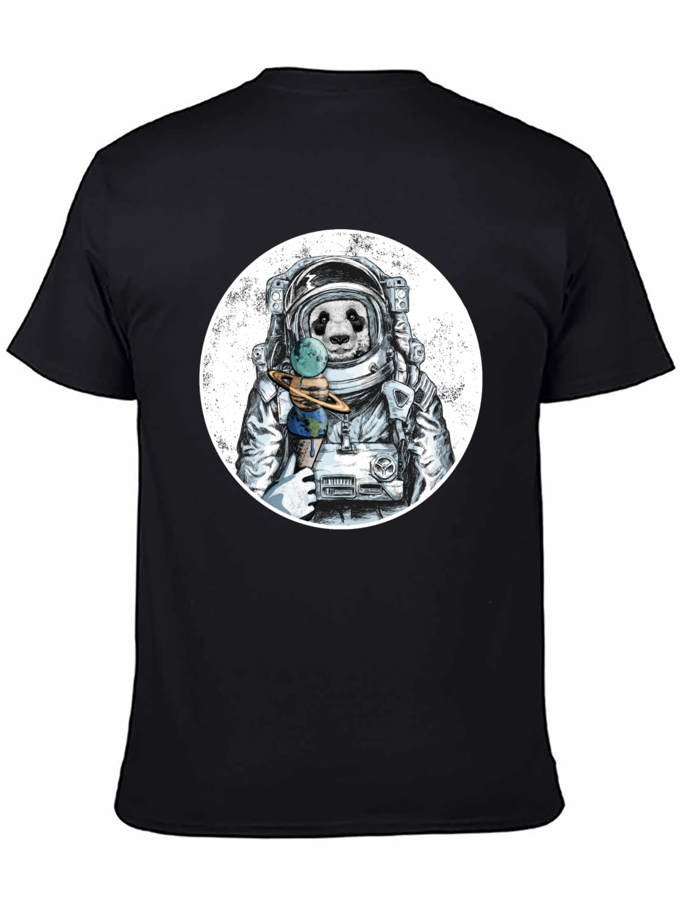 Astronaut Panda Graphic T-Shirt - Unique Design