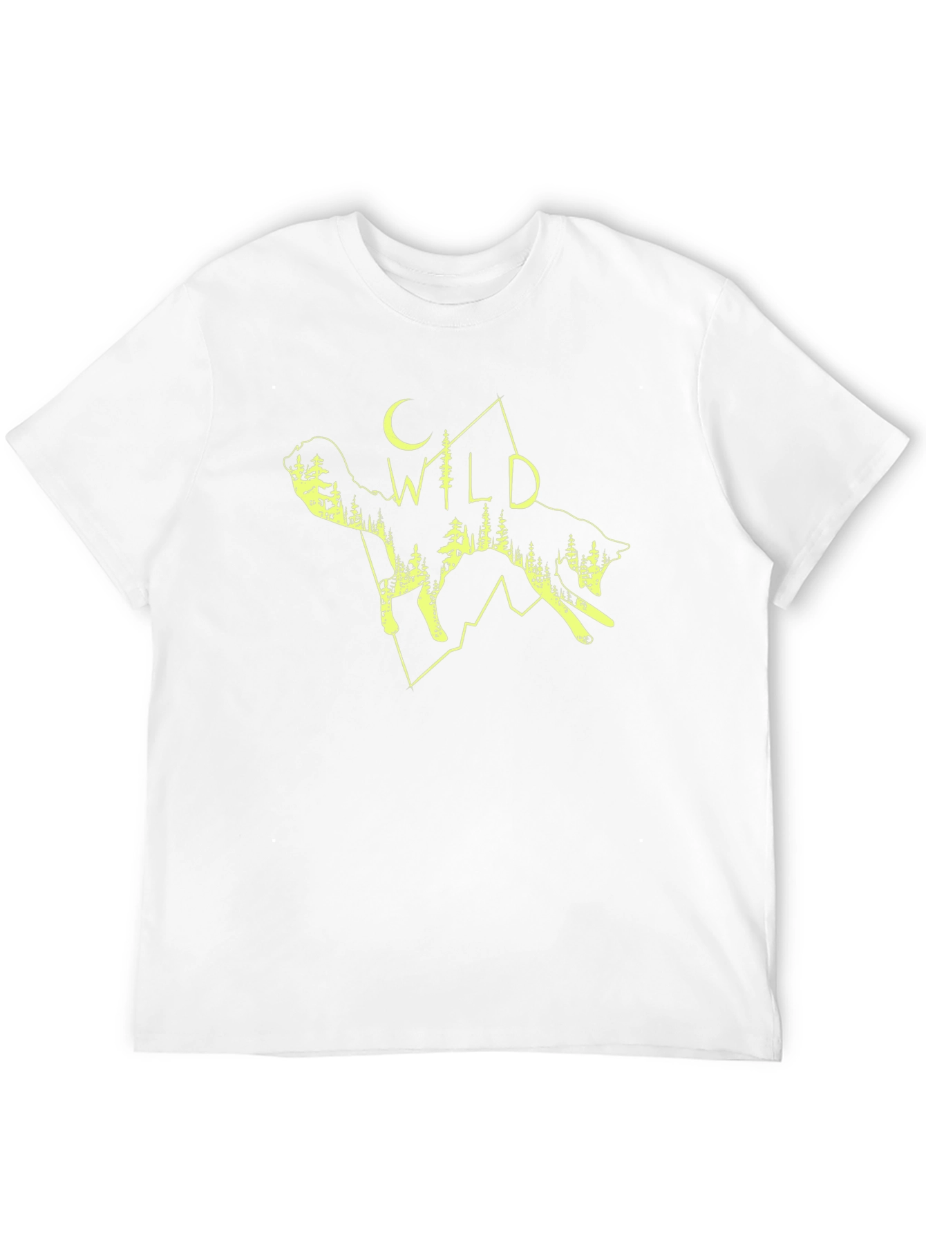 Wild Wolf Graphic Tee - Black Cotton T-Shirt