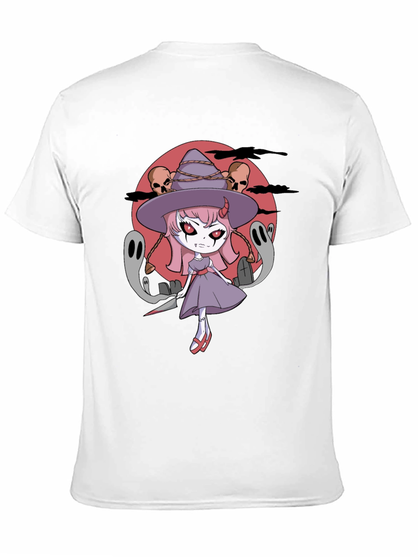 Halloween Anime Witch Graphic T-Shirt