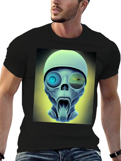 Sci-Fi Alien Head T-Shirt