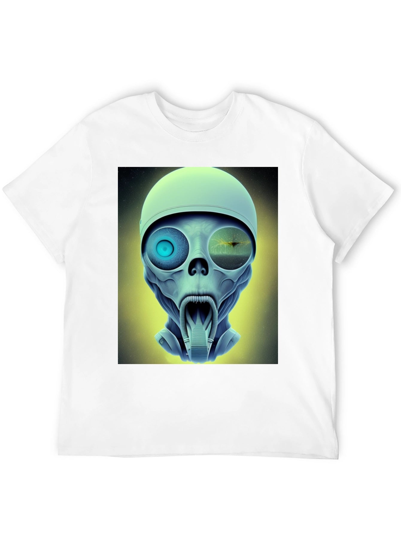 Sci-Fi Alien Head T-Shirt