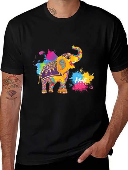Holi Elephant Festival Graphic Tee