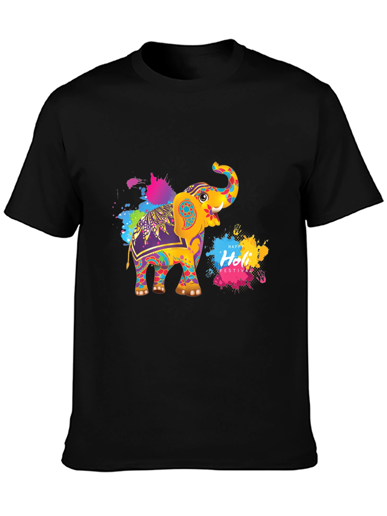 Holi Elephant Festival Graphic Tee
