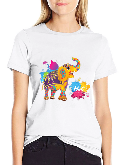 Holi Elephant Festival Graphic Tee