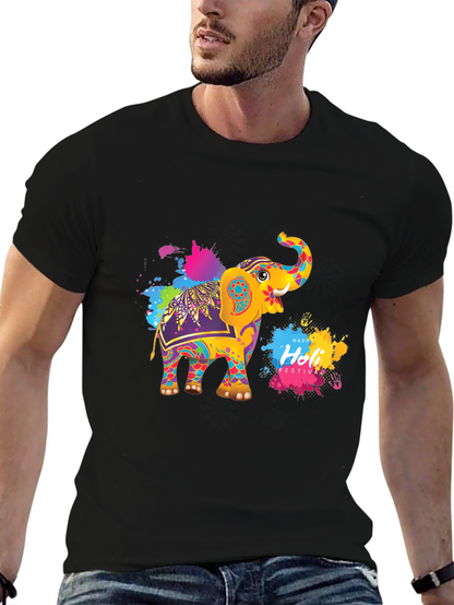Holi Elephant Festival Graphic Tee