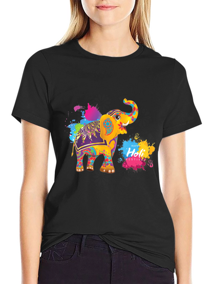 Holi Elephant Festival Graphic Tee