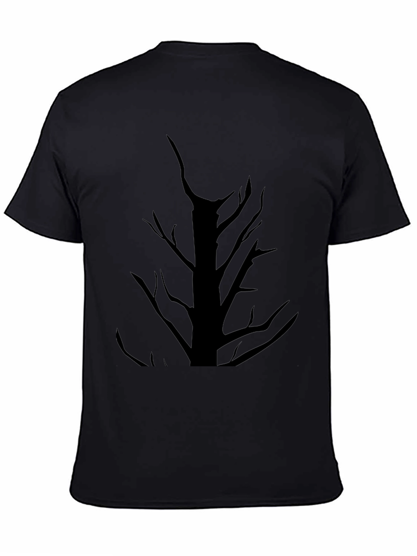 Mens Black Tree Graphic T-Shirt