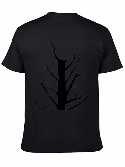 Mens Black Tree Graphic T-Shirt