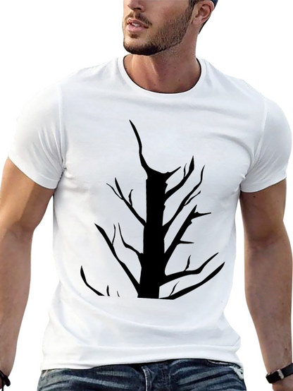Mens Black Tree Graphic T-Shirt