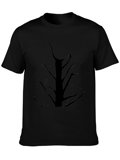 Mens Black Tree Graphic T-Shirt