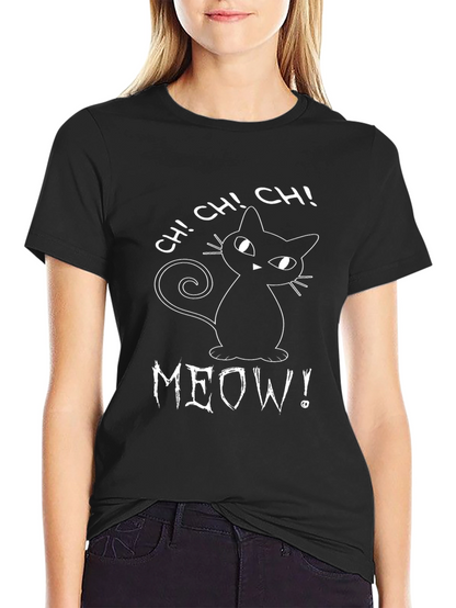 Cute MEOW! Cat Graphic T-Shirt