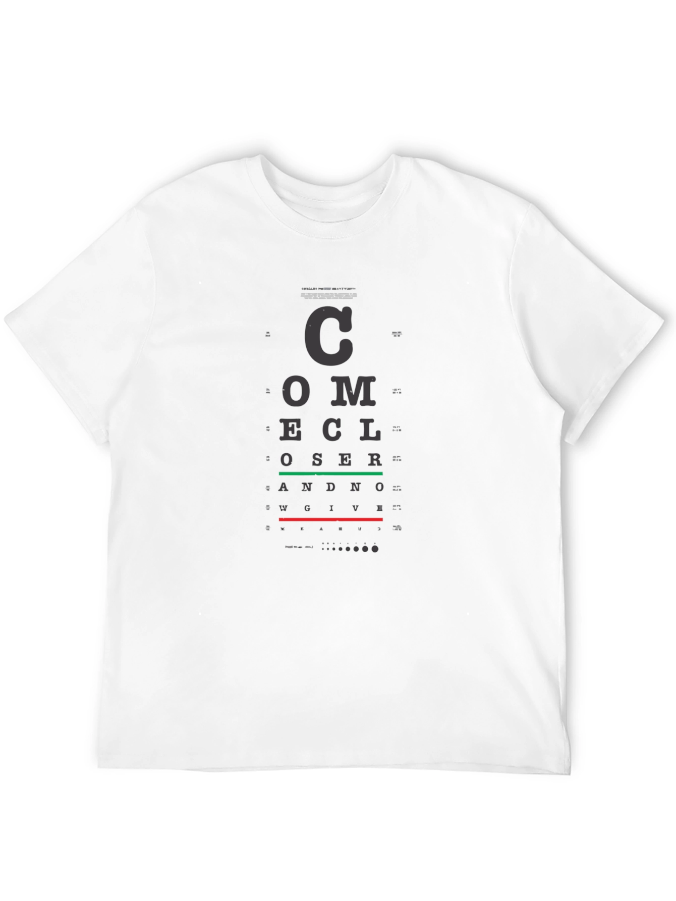 Eye Chart T-Shirt - Vision Test Novelty Tee