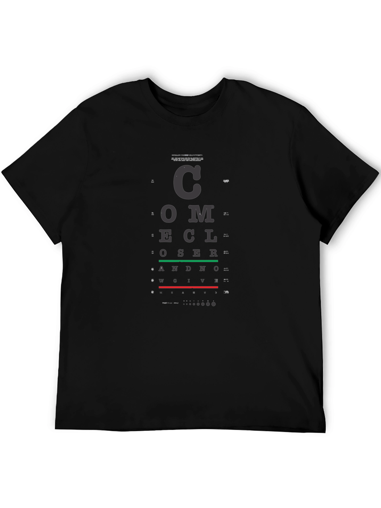Eye Chart T-Shirt - Vision Test Novelty Tee