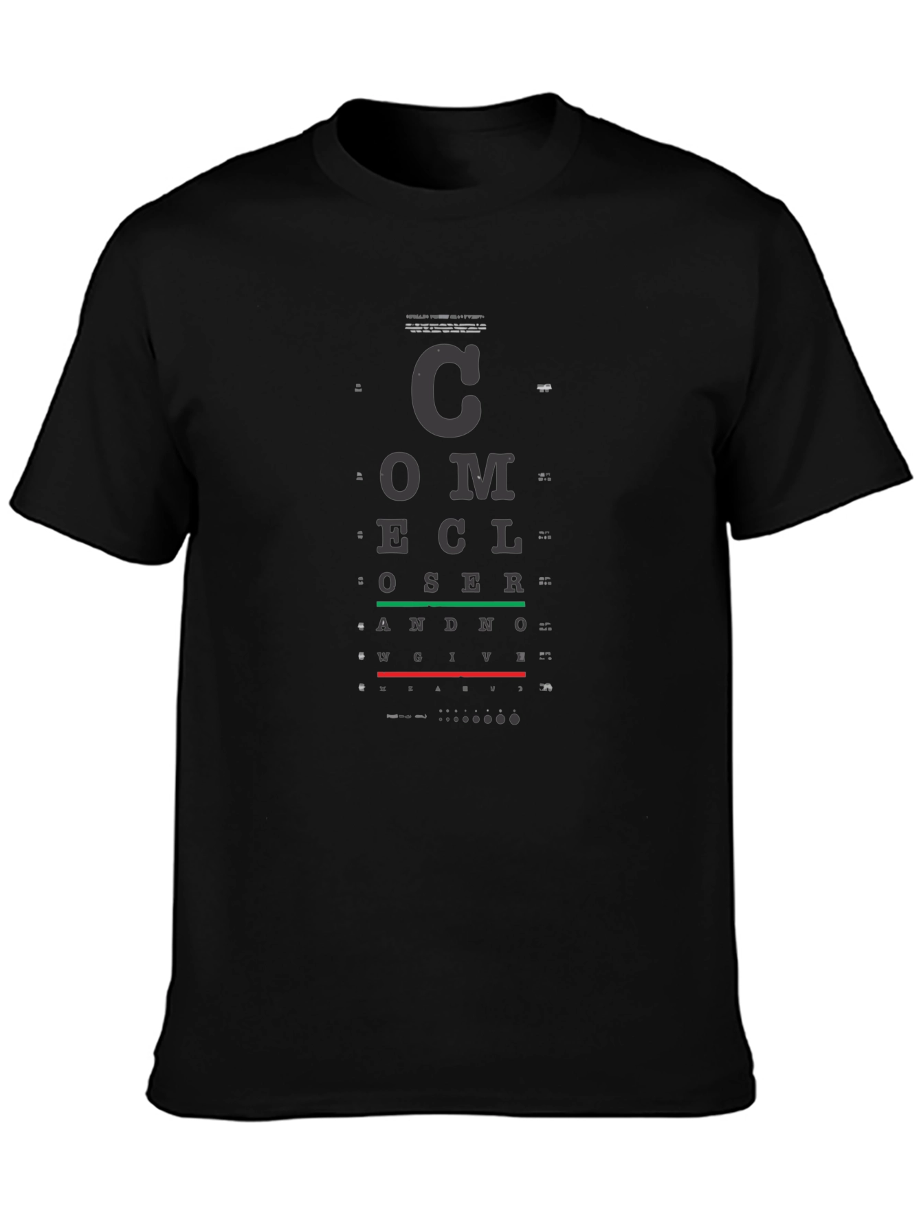 Eye Chart T-Shirt - Vision Test Novelty Tee