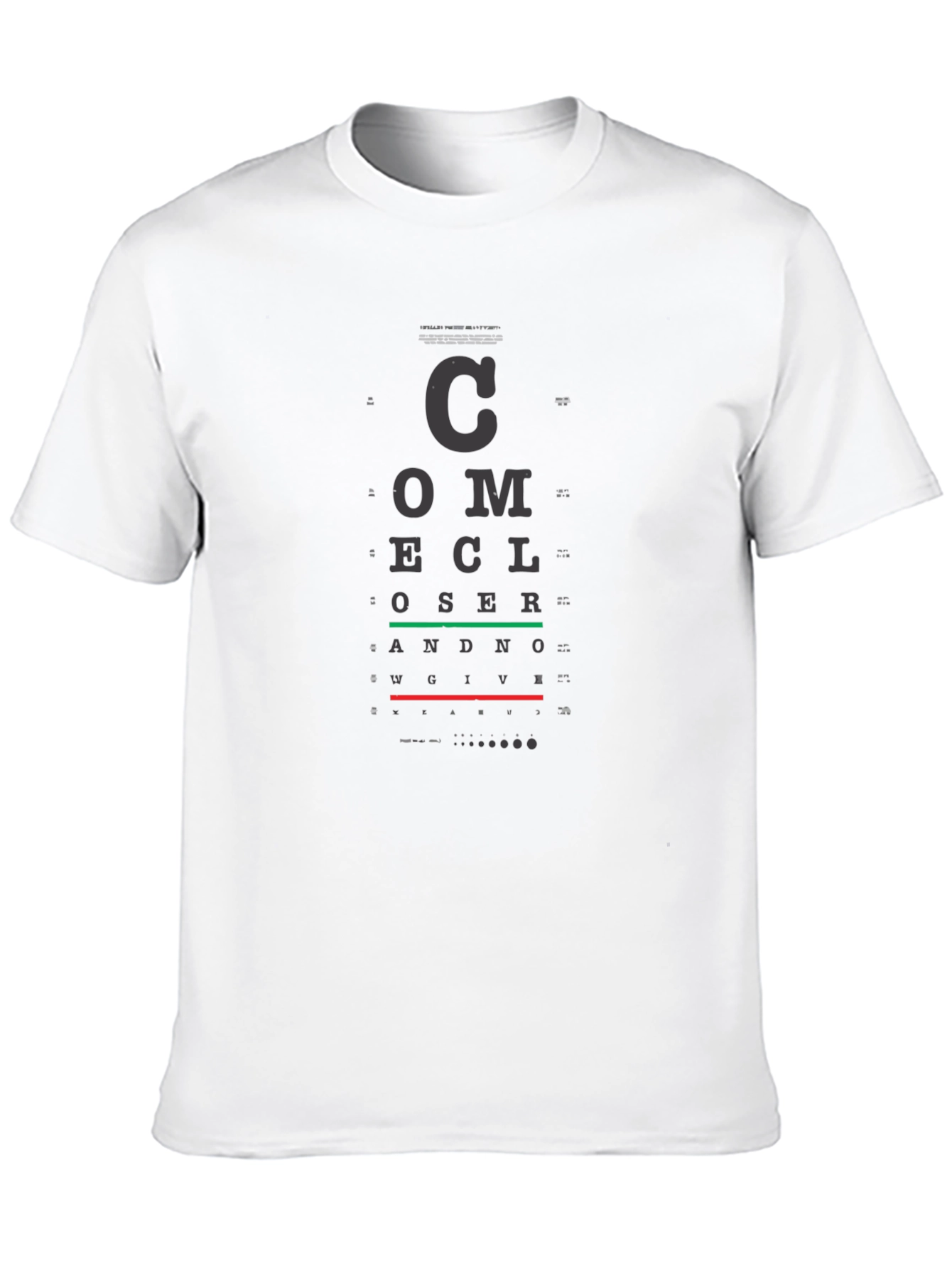 Eye Chart T-Shirt - Vision Test Novelty Tee