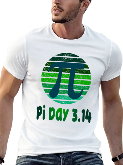 Pi Day 3.14 T-Shirt -  Green Grunge Design