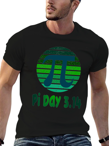 Pi Day 3.14 T-Shirt -  Green Grunge Design