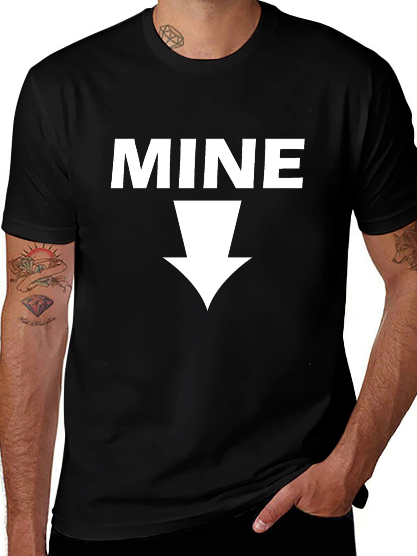 MINE Graphic Tee - Novelty Black T-Shirt