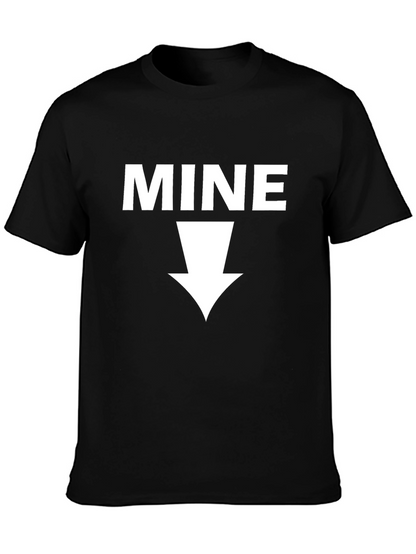 MINE Graphic Tee - Novelty Black T-Shirt