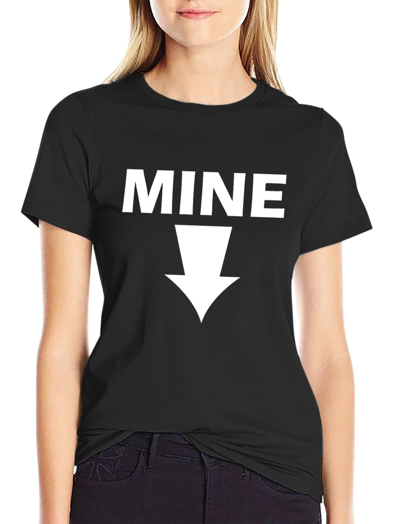 MINE Graphic Tee - Novelty Black T-Shirt