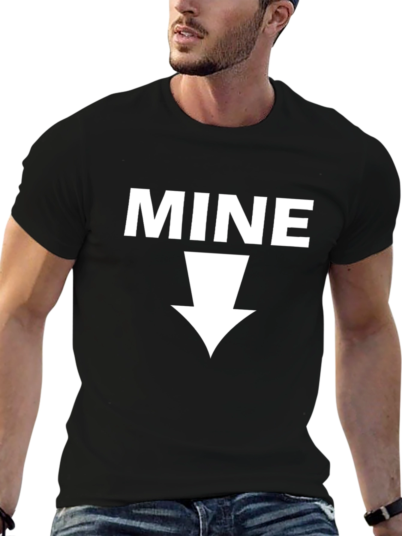 MINE Graphic Tee - Novelty Black T-Shirt