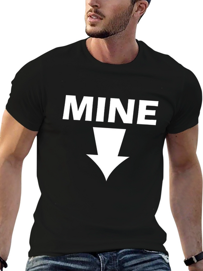 MINE Graphic Tee - Novelty Black T-Shirt