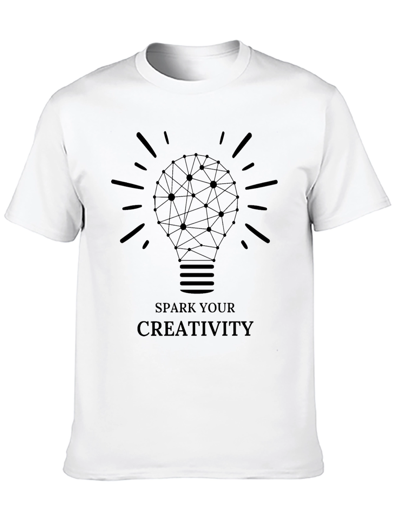 Spark Your Creativity Black Graphic T-Shirt