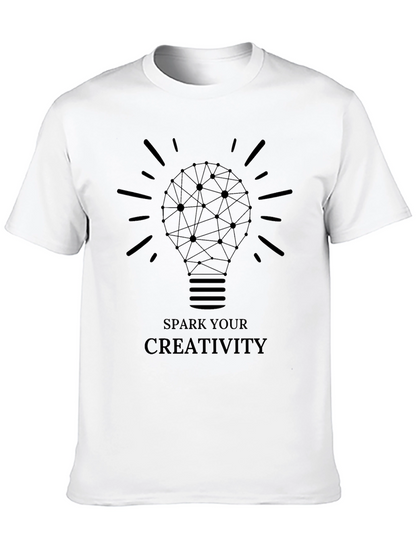 Spark Your Creativity Black Graphic T-Shirt