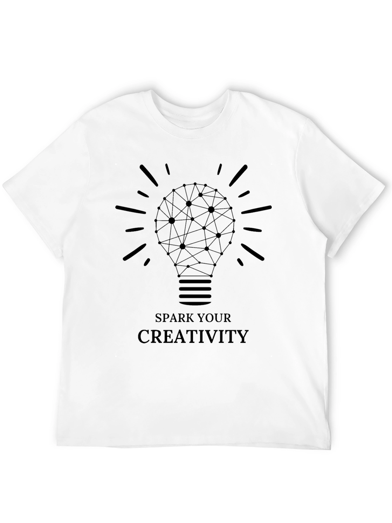 Spark Your Creativity Black Graphic T-Shirt