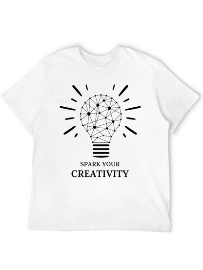 Spark Your Creativity Black Graphic T-Shirt