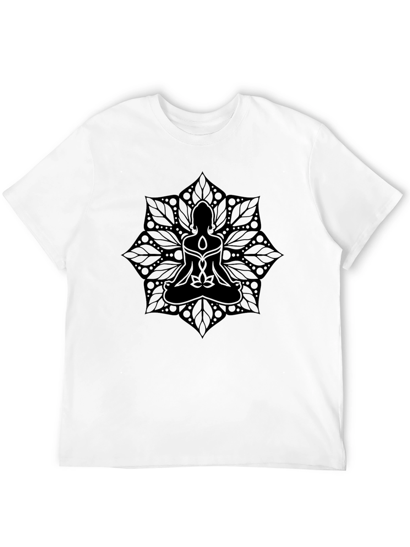 Black Mandala Meditation T-Shirt