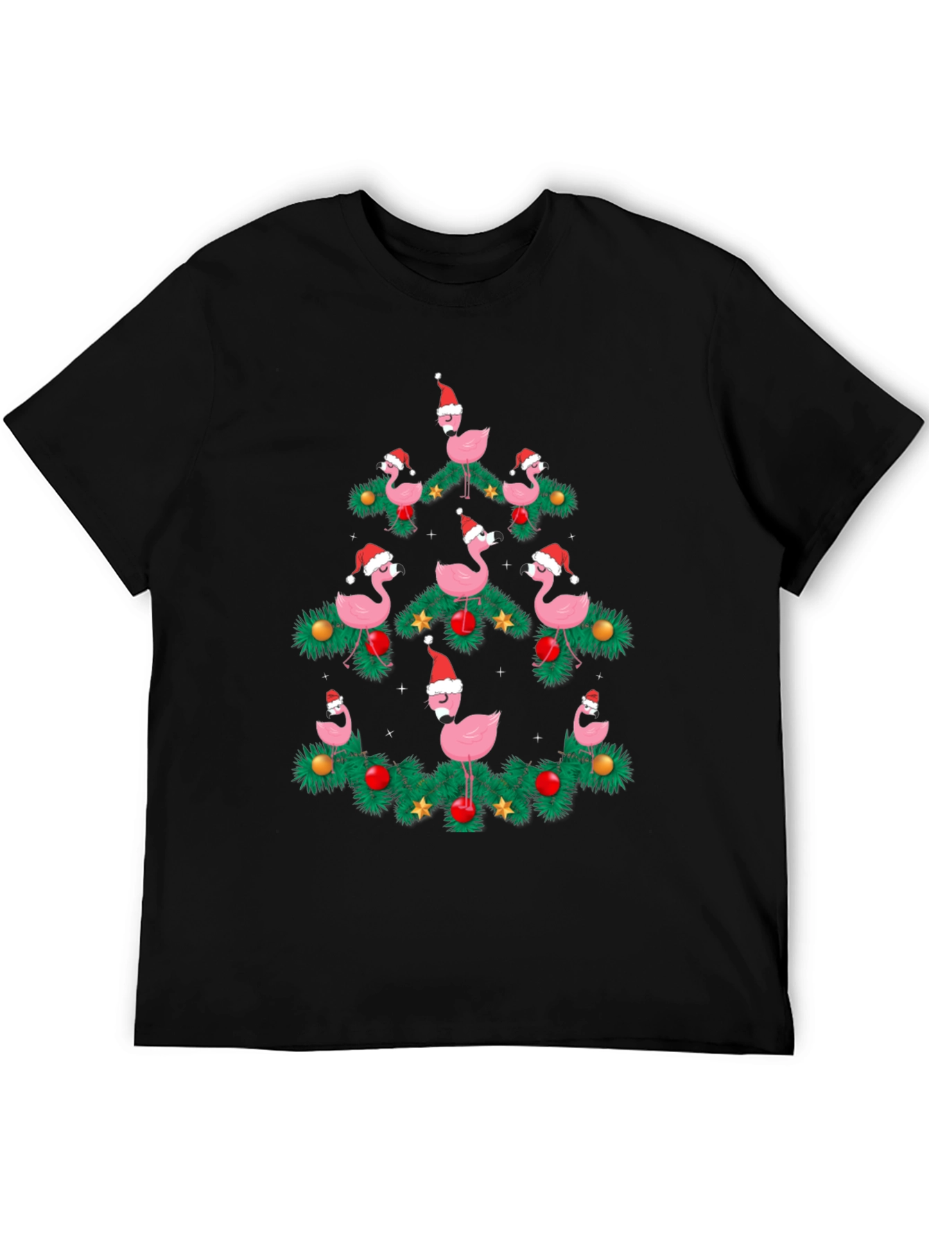 Flamingo Christmas Tree T-Shirt