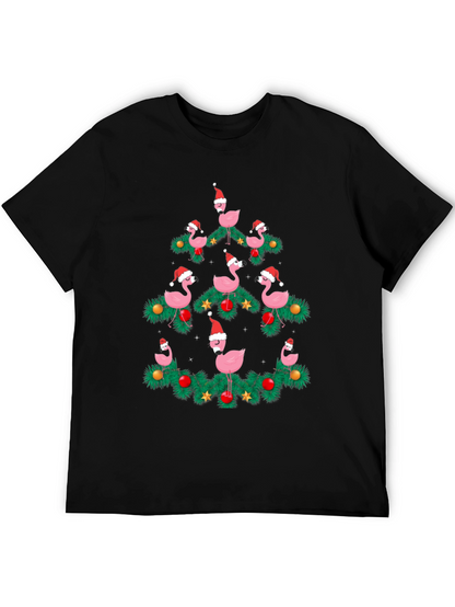Flamingo Christmas Tree T-Shirt
