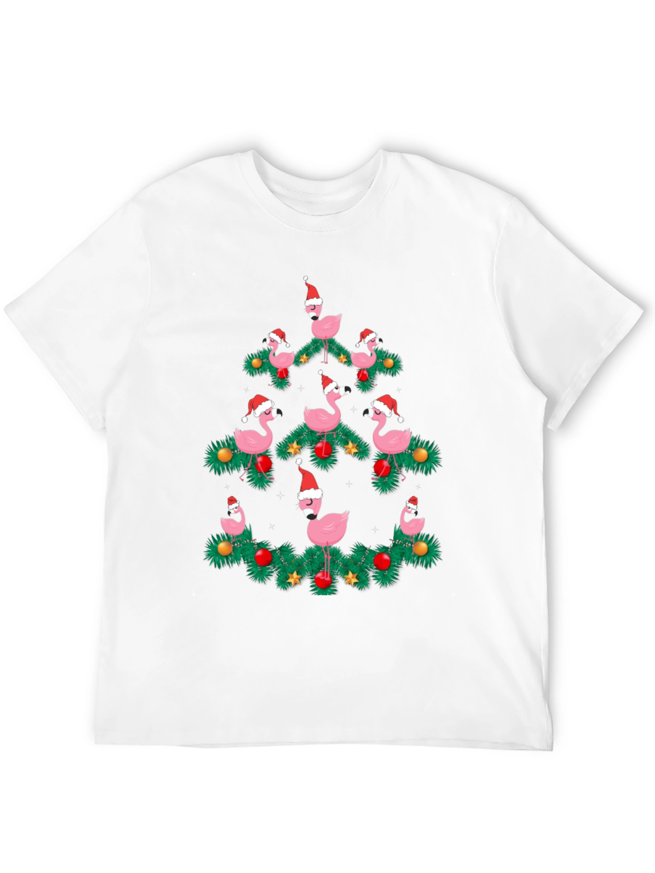 Flamingo Christmas Tree T-Shirt
