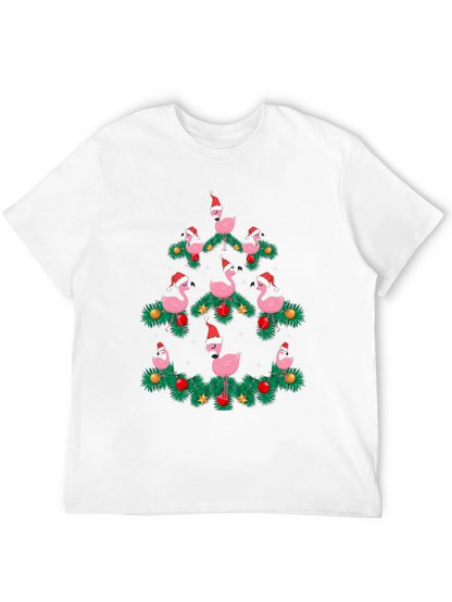 Flamingo Christmas Tree T-Shirt