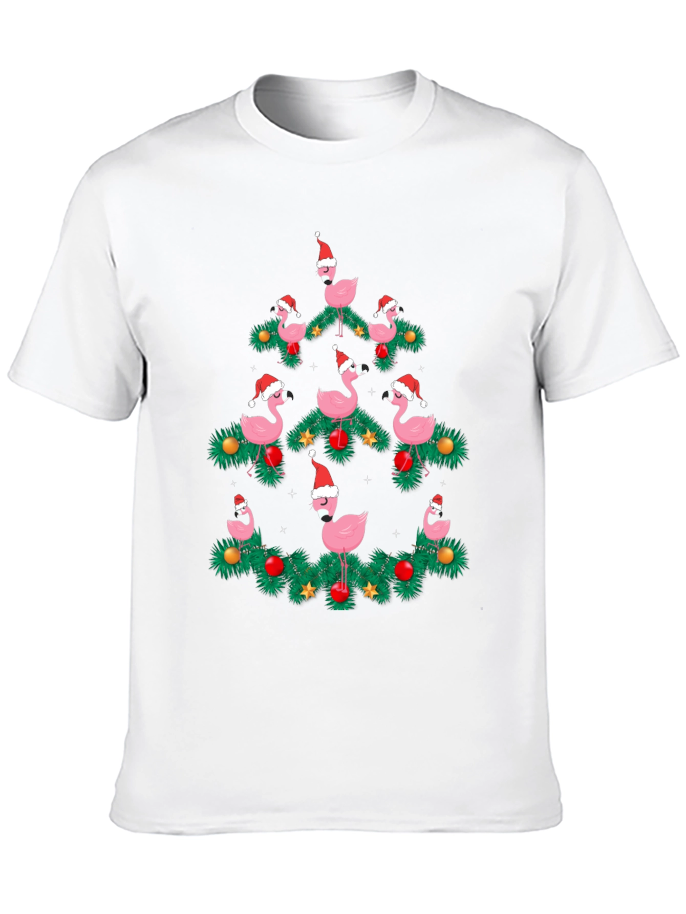 Flamingo Christmas Tree T-Shirt