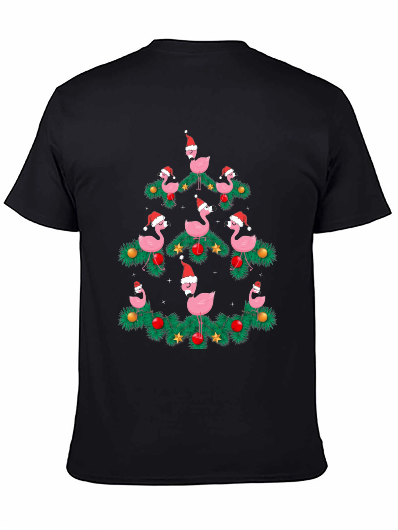 Flamingo Christmas Tree T-Shirt