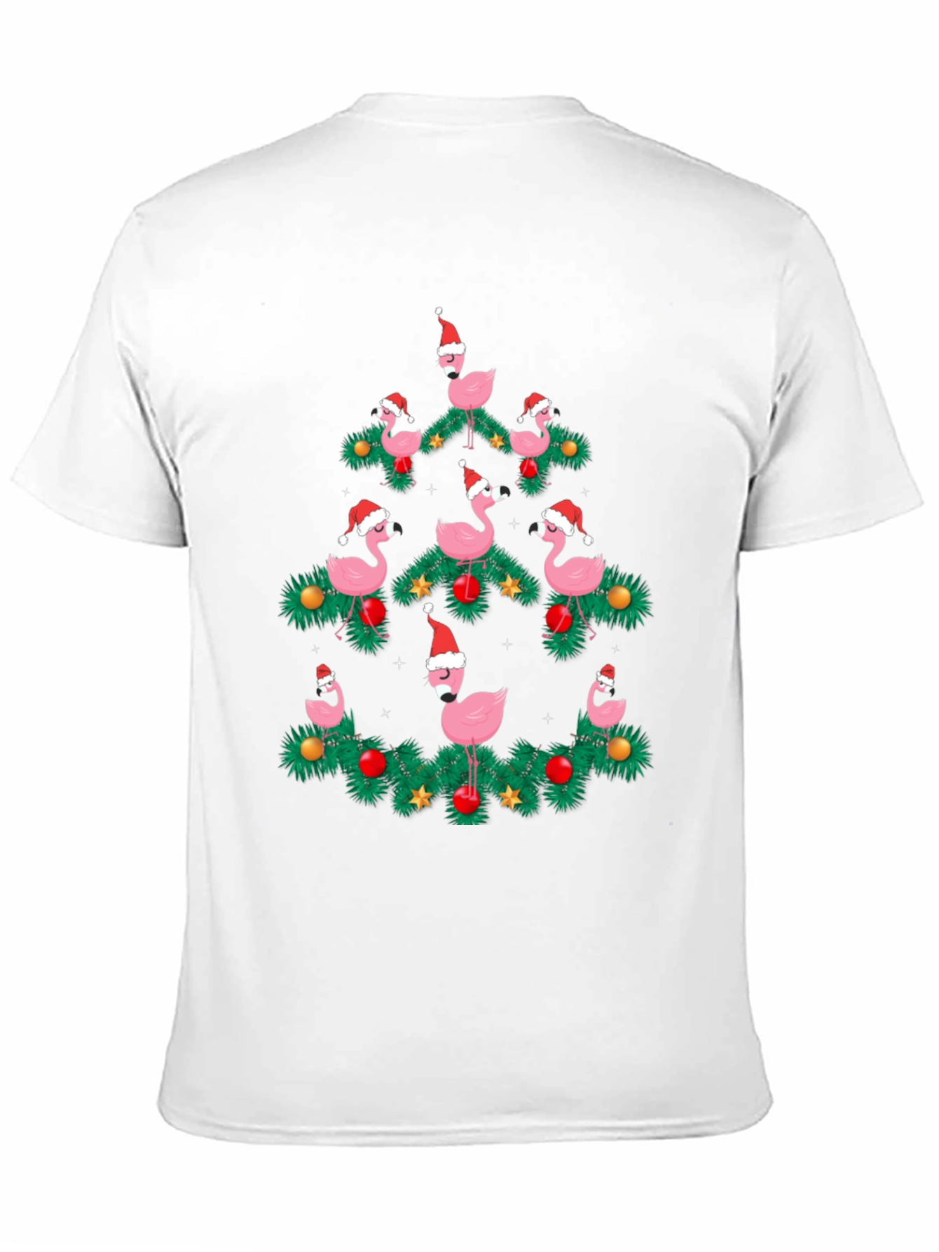 Flamingo Christmas Tree T-Shirt