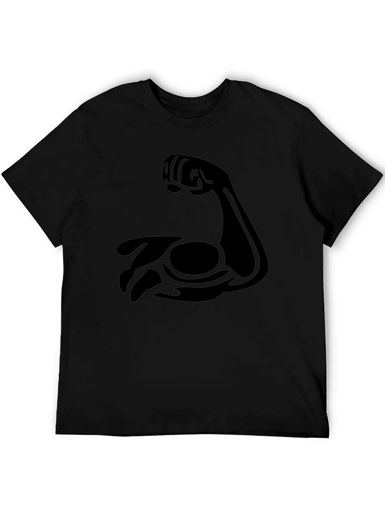 Flex Bicep Graphic Tee - Black Cotton