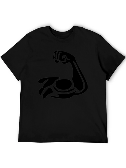Flex Bicep Graphic Tee - Black Cotton