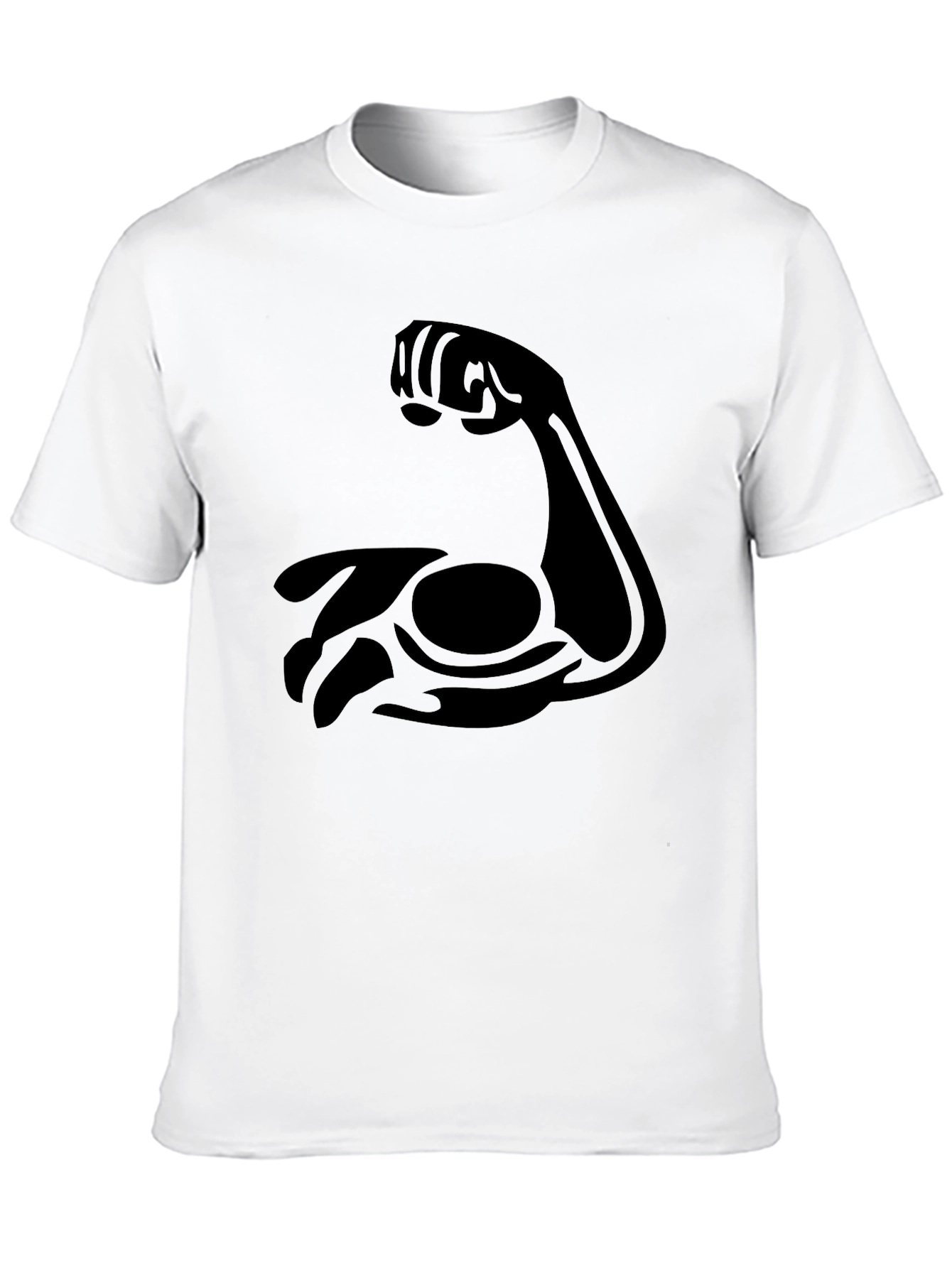 Flex Bicep Graphic Tee - Black Cotton