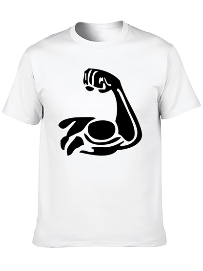 Flex Bicep Graphic Tee - Black Cotton