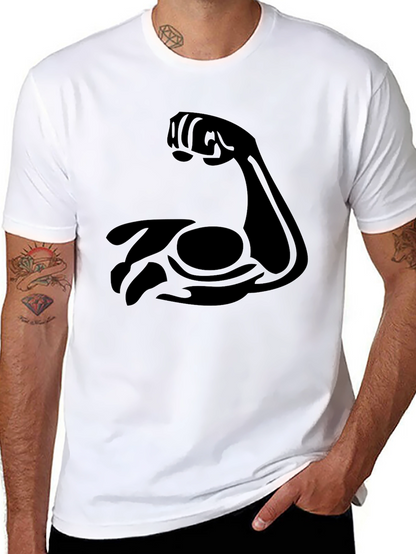 Flex Bicep Graphic Tee - Black Cotton